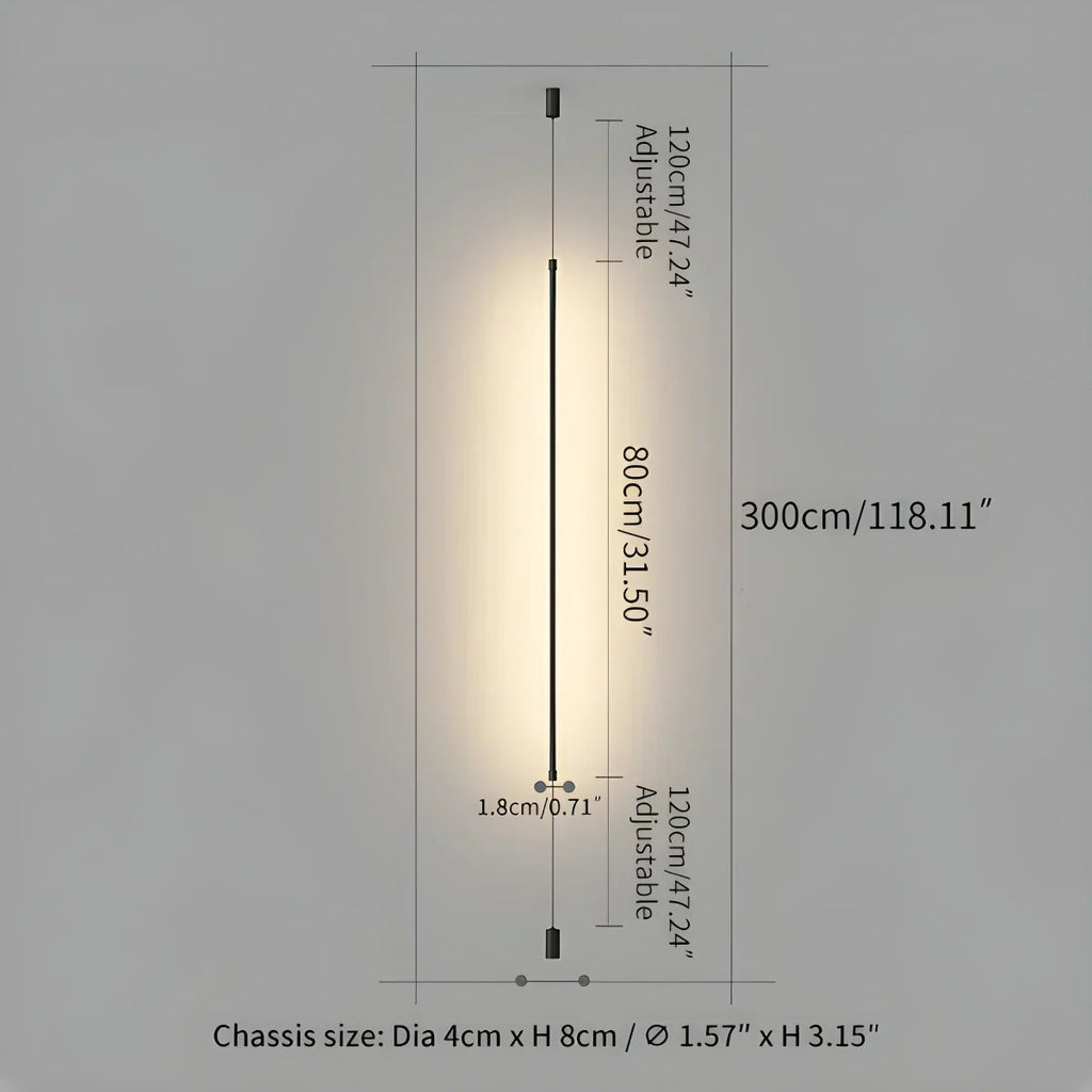 Tall Linear LED Light For Modern Interiors And Open Spaces