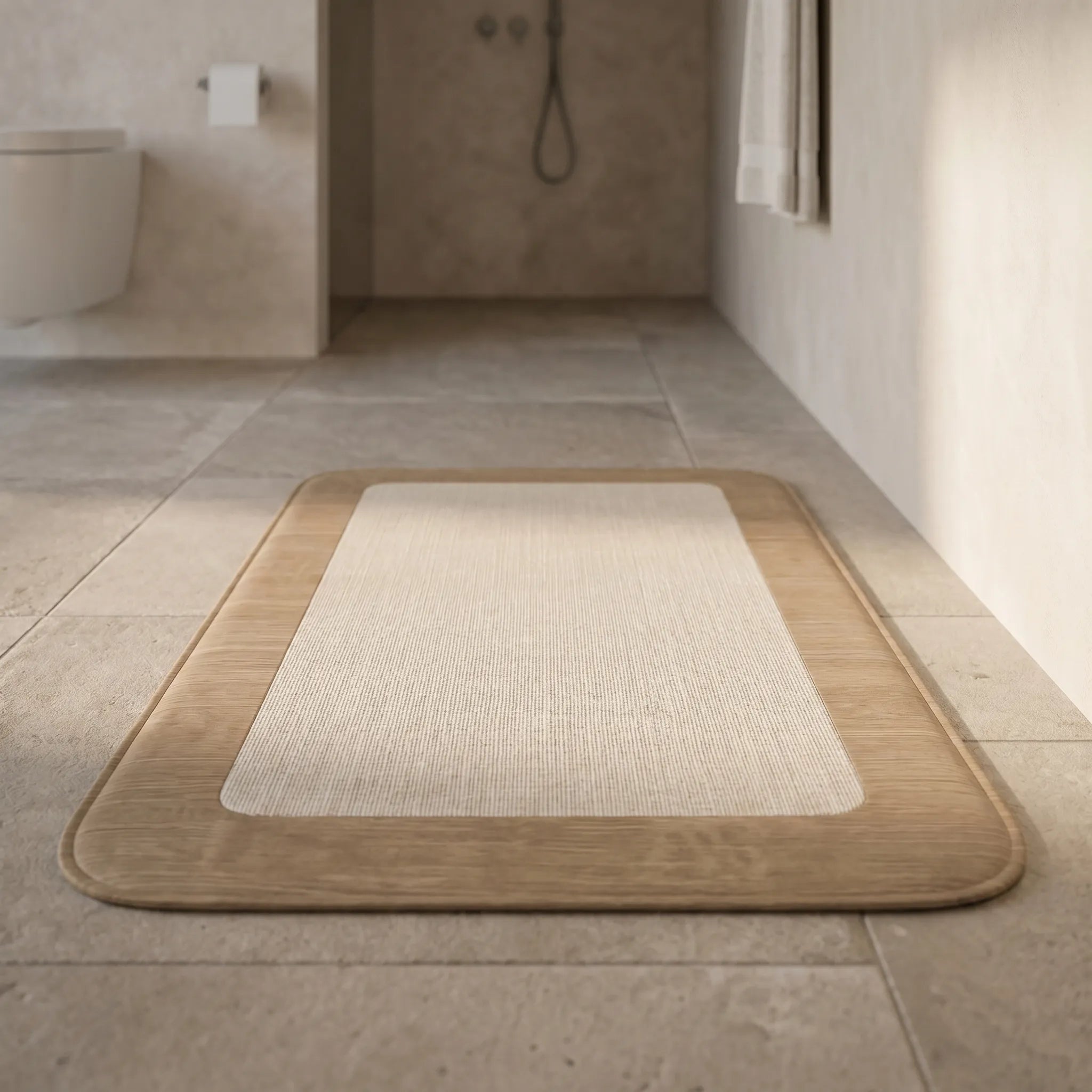 Minimalist Bathroom Floor Mat -  Absorbing Shower Moisture - Ormexis