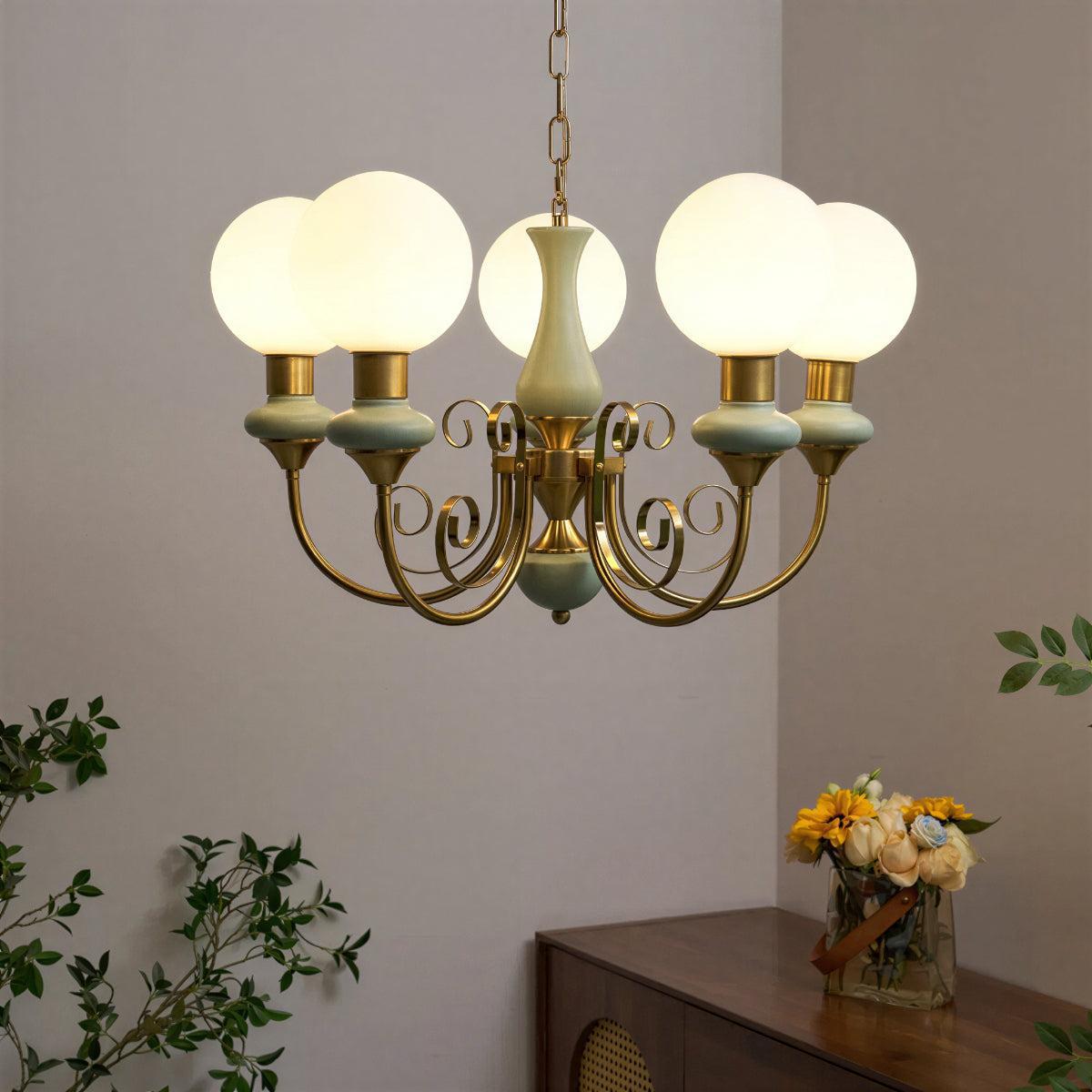 Pendelleuchte mit modernem Glaskugel-Design | Ormexis