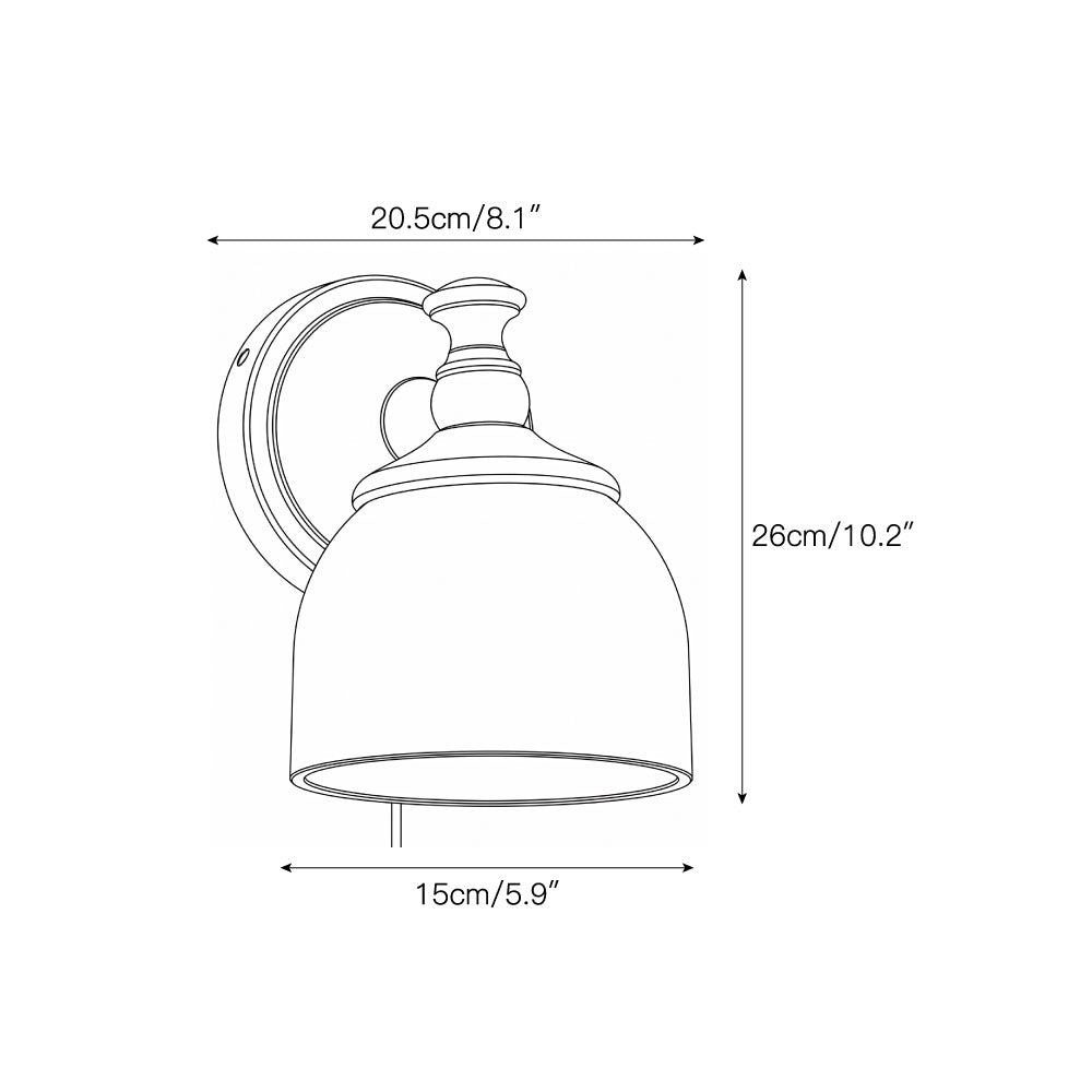 White Glass Plug-in Wall Sconce | Ormexis