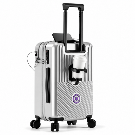 Ormexis Valise Cabine Compacte avec Porte-Gobelet et Roues Silencieuses