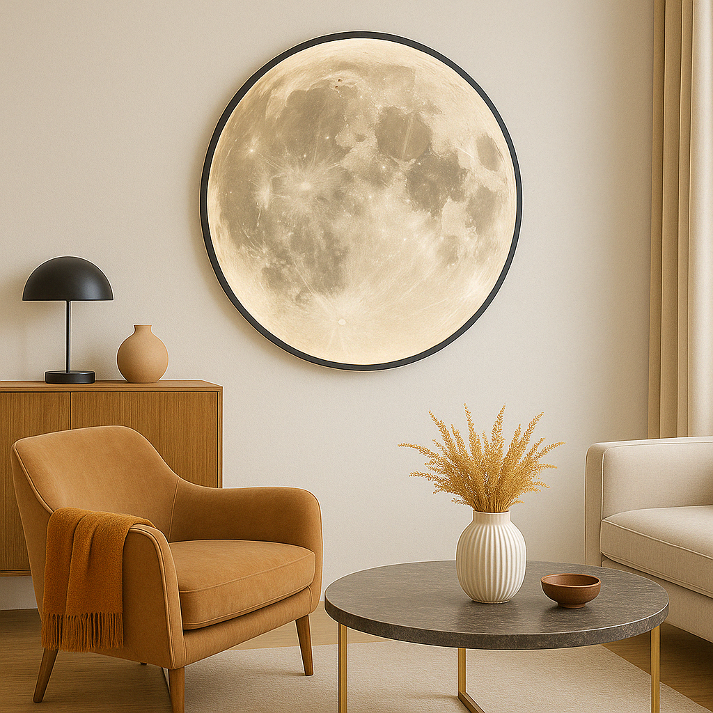 Veistoksellinen Lunar-seinävalaisin | Ormexis