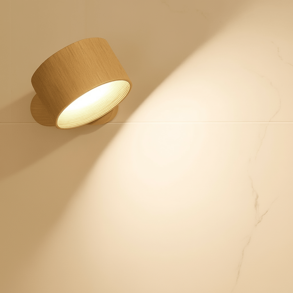 Aurora vegglampe med nordisk design, trådløs og oppladbar