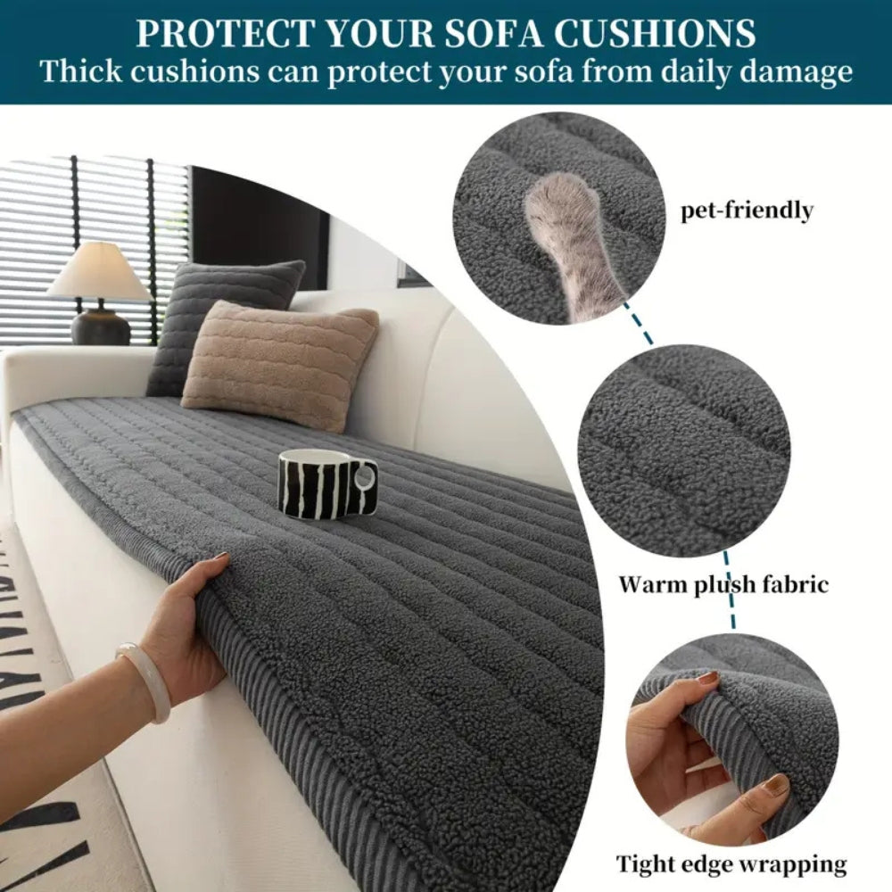 Capa acolchoada para sofá em bouclé | Ormexis