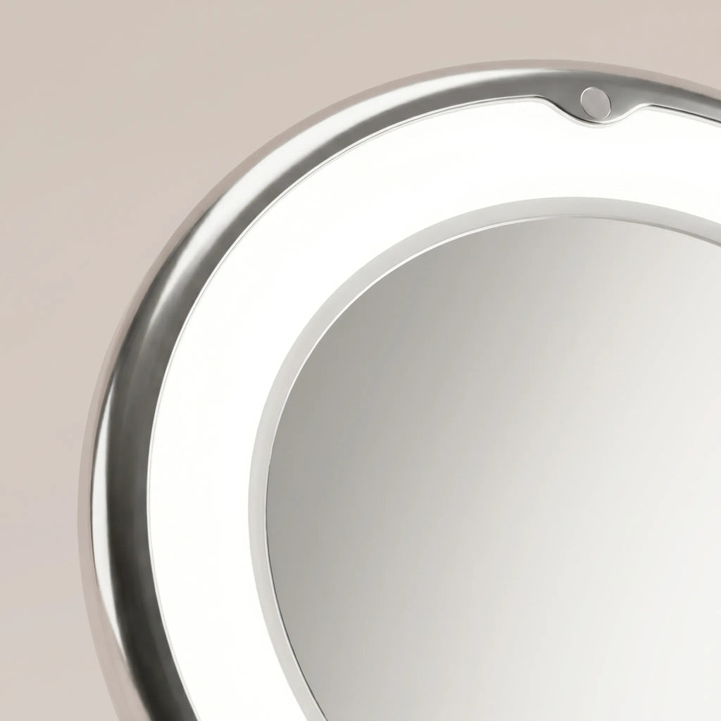 LED Illuminated Magnifying Mirror -  Applying Detailed Makeup - Ormexis