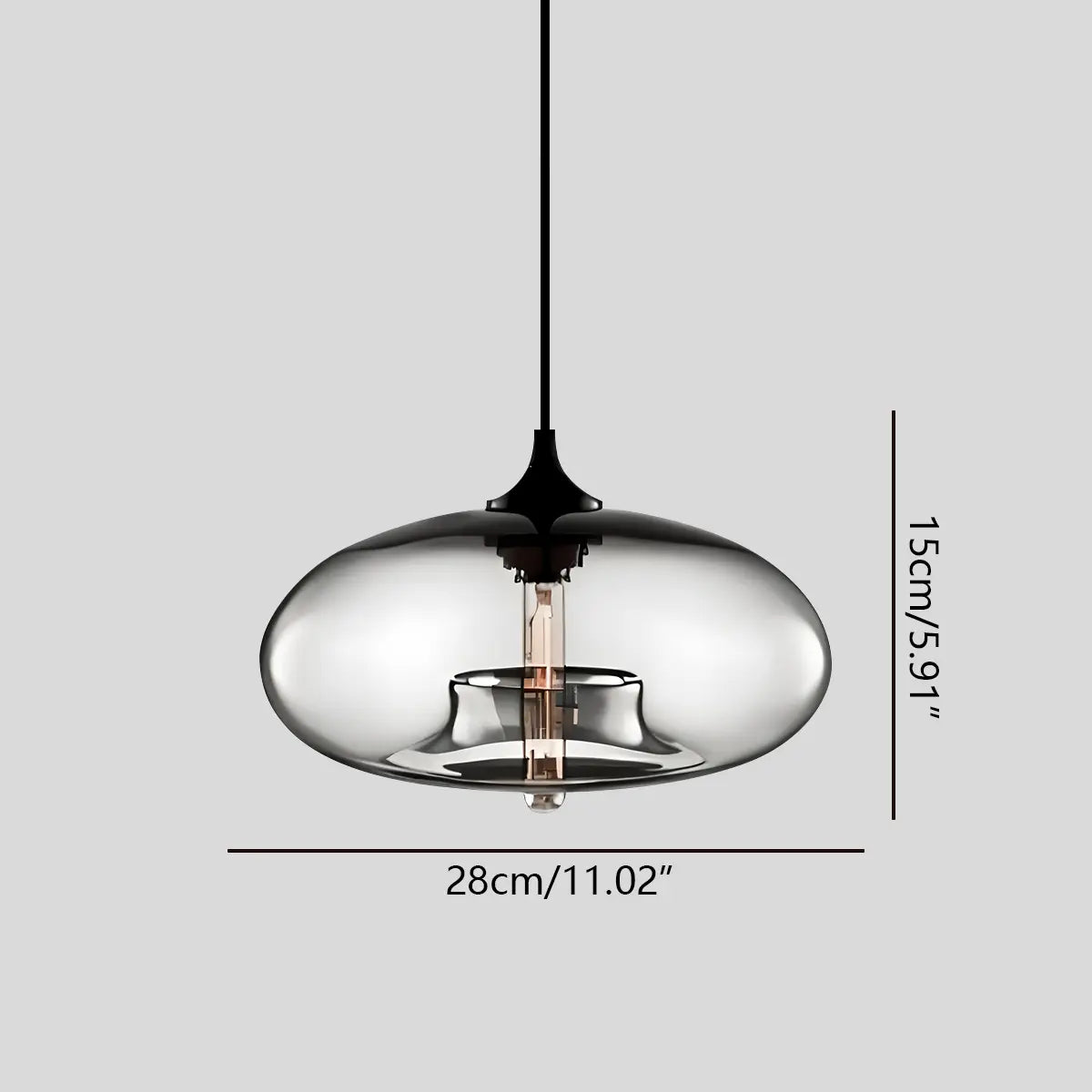 Vivid Glass Pendant Fixture for Dining Room Decor Accent
