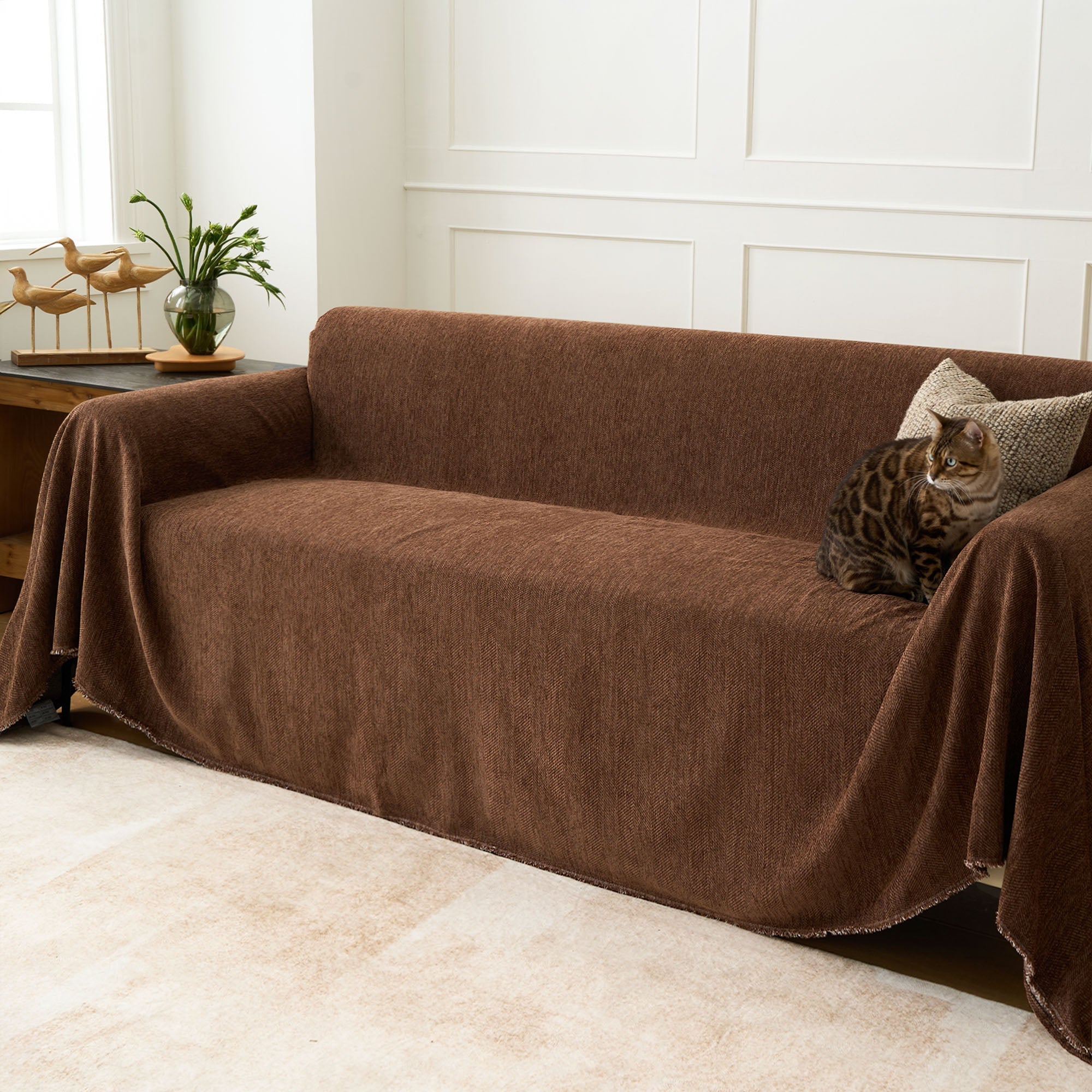 Vertical Stripe Sofa Cover | Ormexis