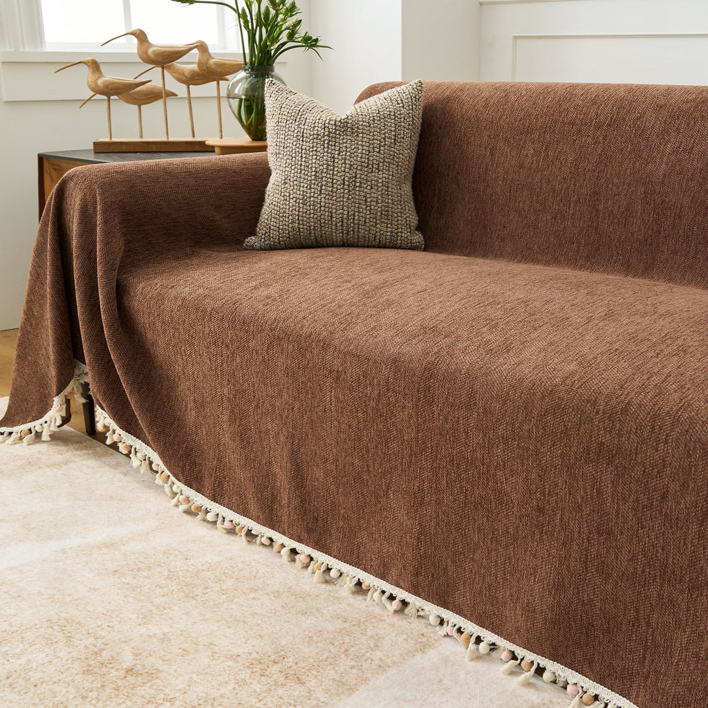 Herringbone Tassel Sofa Cover | Ormexis