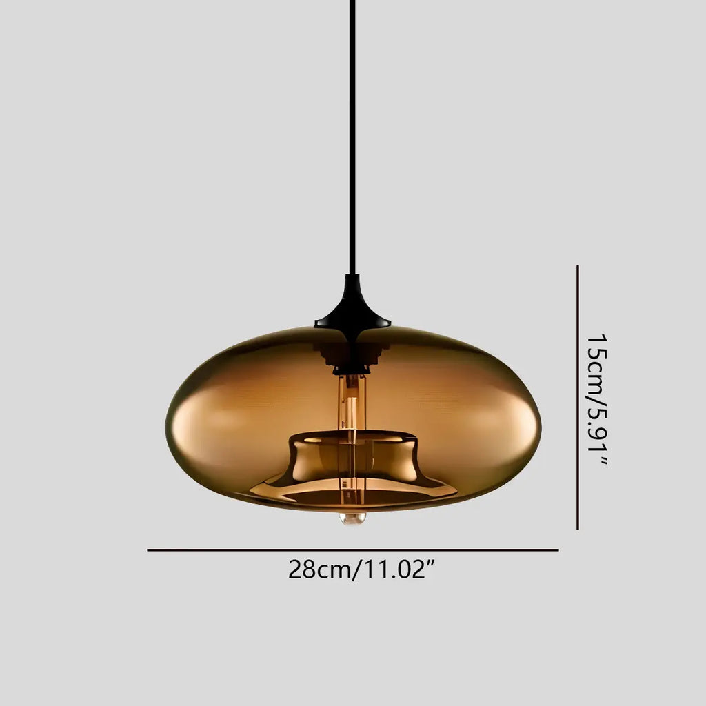 Vivid Glass Pendant Fixture for Dining Room Decor Accent