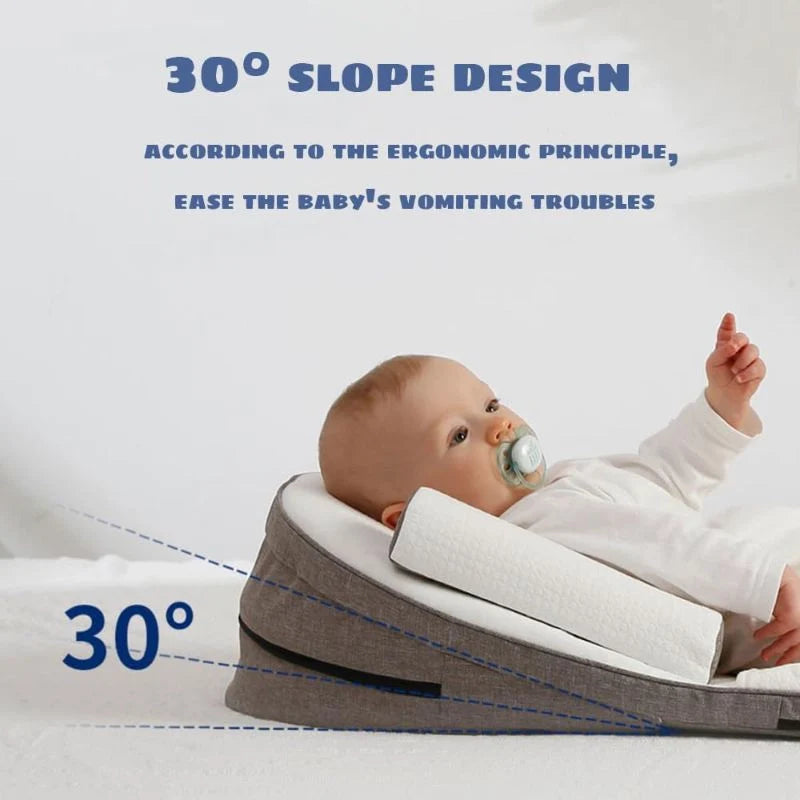 Newborn Wedge Pillow For Reflux Comfort With Memory Foam Support