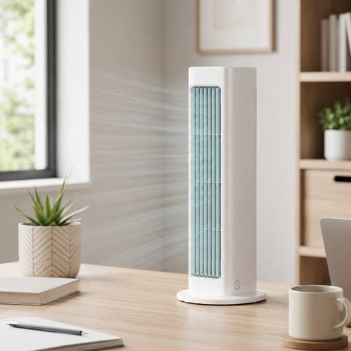 Efficient Airflow From A Compact Tower Fan With Oscillation