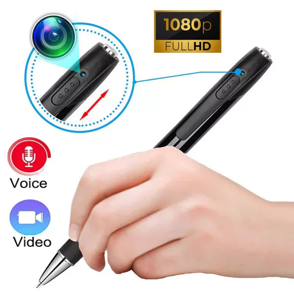עט דיגיטלי 1080P עם מקליט וידאו להקלטה מאובטחת