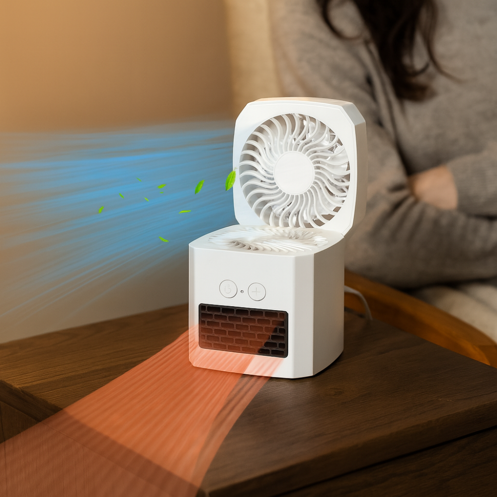 Efficient All-Season Heater And Cooling Fan For Year-Round Comfort