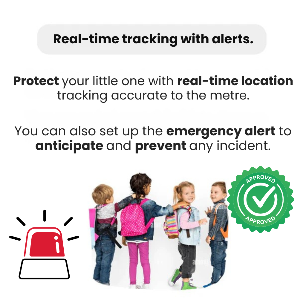 Rastreador GPS para Crianças com Localização em Tempo Real e Alertas SOS à Prova de Água