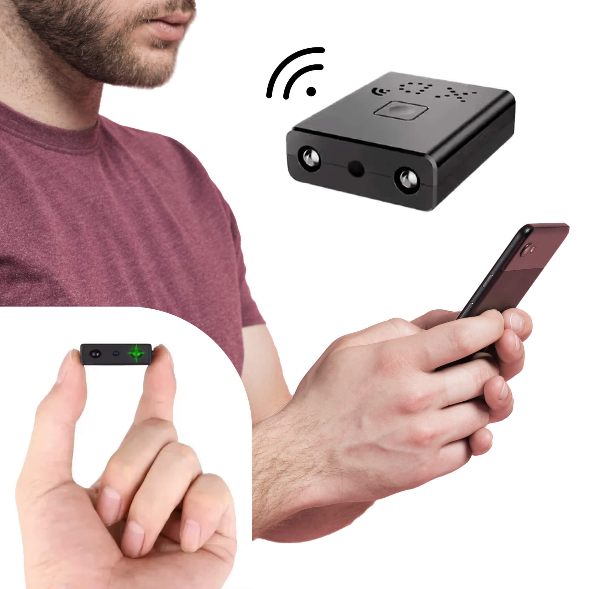 Mini 1080P bezpečnostní kamera s nočním viděním a detekcí pohybu