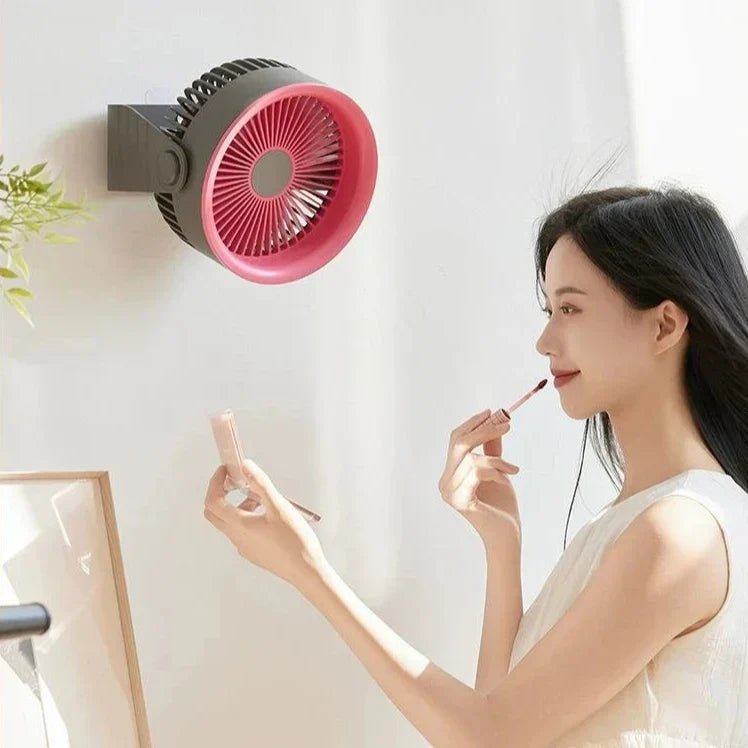 Portable Desk Fan With 3600 mAh Battery And Four Speed Settings For Home Or Travel