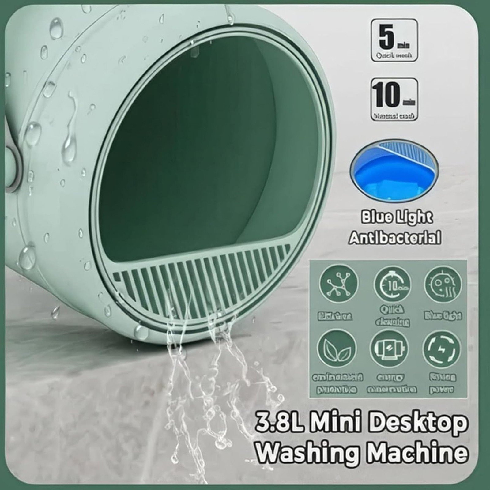Small Portable Washer With Fast Wash Modes For Delicate Laundry