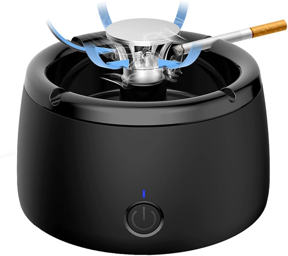 Smokeless Ashtray With Triple Filter Air Purification For Cleaner Indoor Air