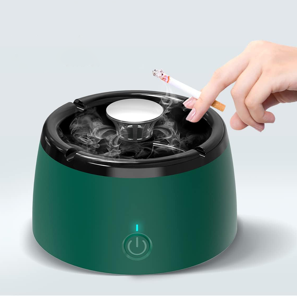 Smokeless Ashtray With Triple Filter Air Purification For Cleaner Indoor Air