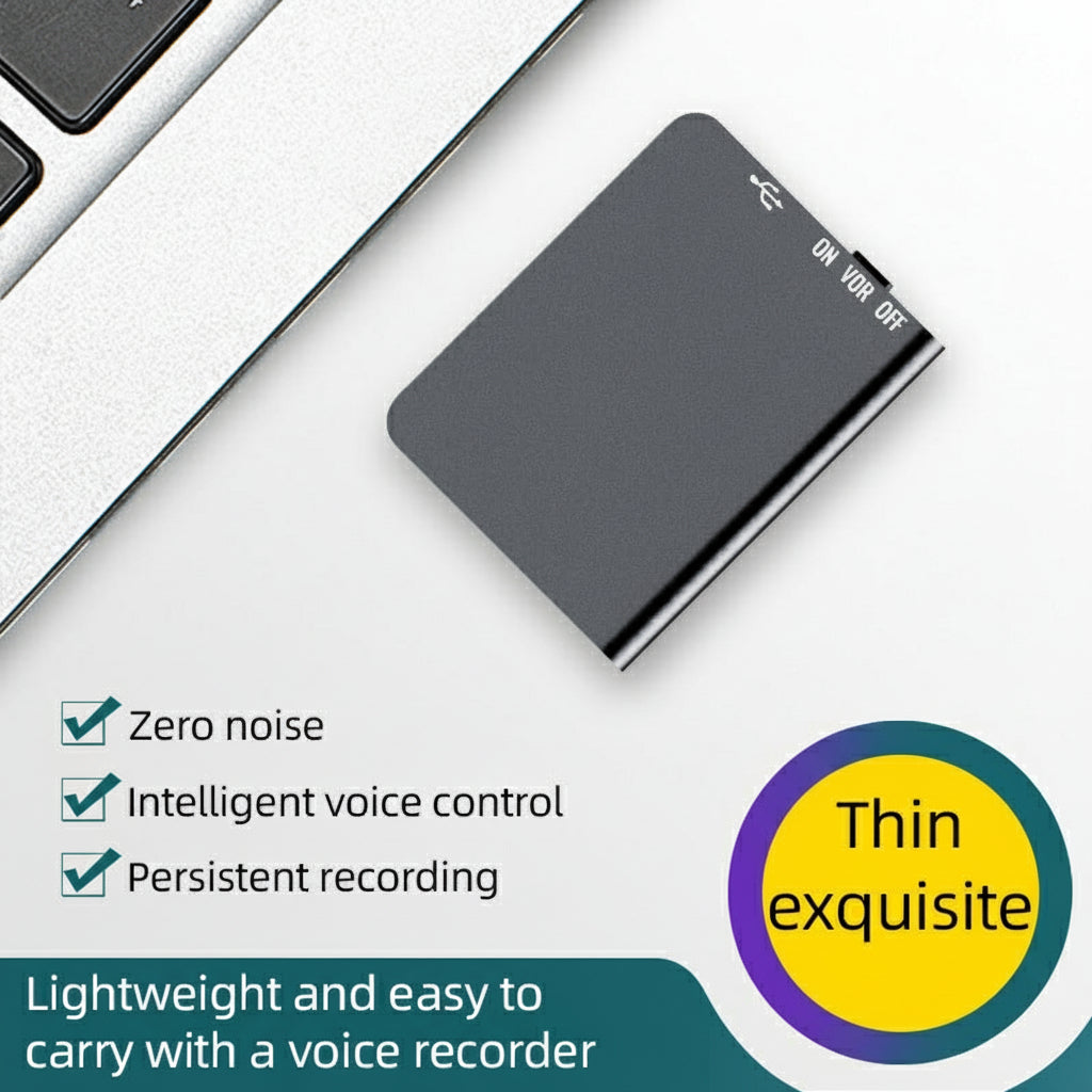 Enregistreur vocal miniature avec activation sonore pour enregistrement discret