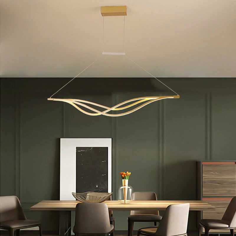 LumiArc Curved LED Pendant Light for Modern Interiors