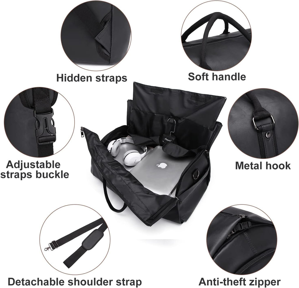 Sac de voyage étanche avec manche de vêtement et design convertible pour un emballage sans plis