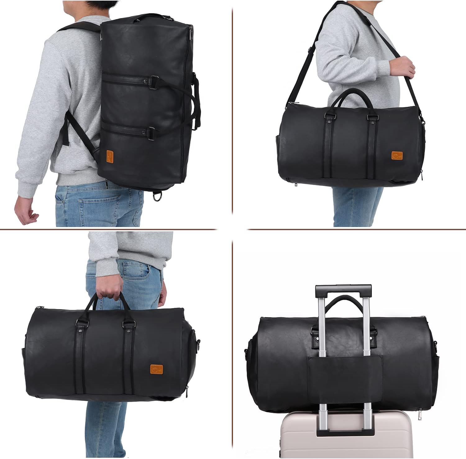Sac de voyage étanche avec manche de vêtement et design convertible pour un emballage sans plis