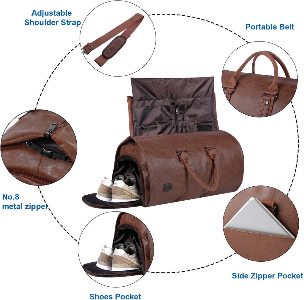Sac de voyage étanche avec manche de vêtement et design convertible pour un emballage sans plis