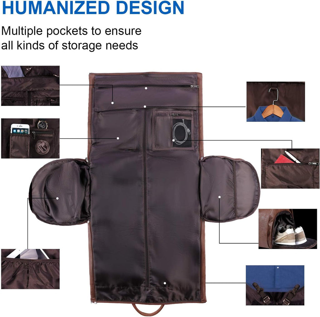 Sac de voyage étanche avec manche de vêtement et design convertible pour un emballage sans plis