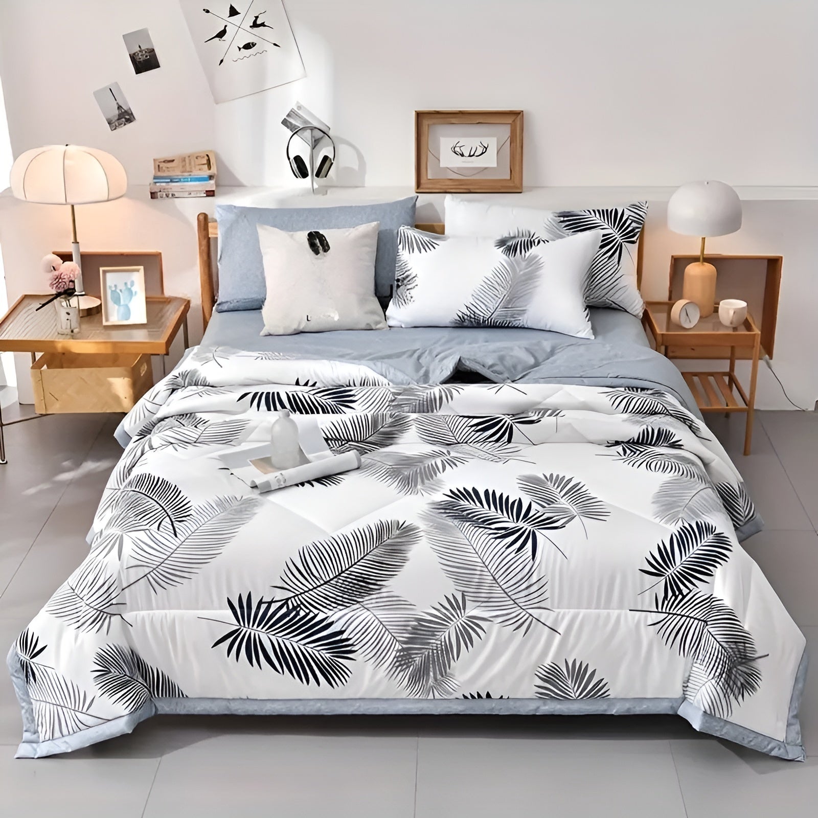 Lightweight Cooling Cotton Blanket For Comfortable Breathable Summer Sleep