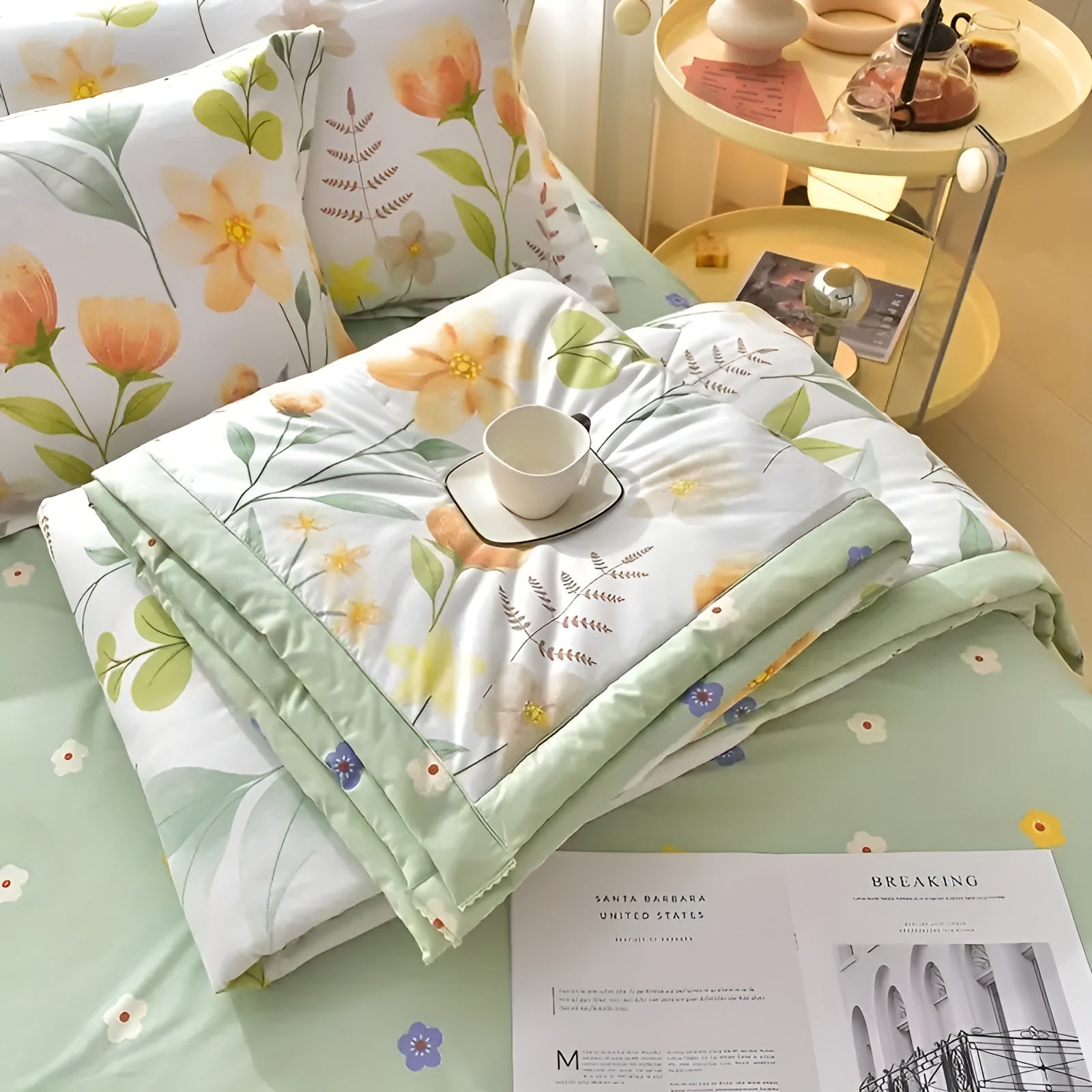 Lightweight Cooling Cotton Blanket For Comfortable Breathable Summer Sleep