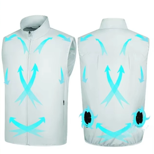 Lightweight USB Rechargeable Cooling Vest With Adjustable Airflow For Outdoor Comfort
