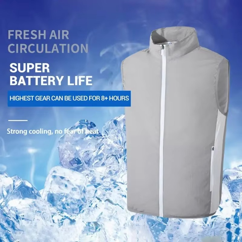 Lightweight USB Rechargeable Cooling Vest With Adjustable Airflow For Outdoor Comfort