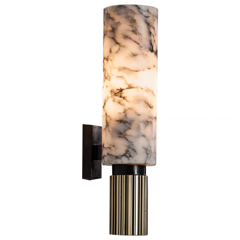 Wandleuchte aus Alabaster und Messing | Ormexis