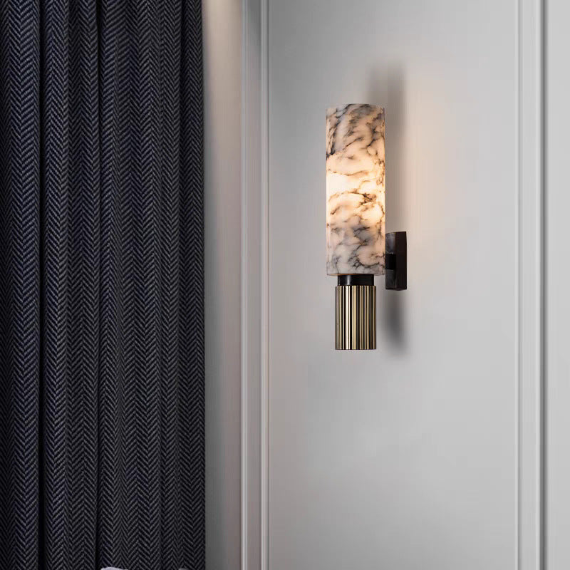 Wandleuchte aus Alabaster und Messing | Ormexis