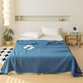 All-Season Cozy Cotton Blanket With Soft Leaf Accent And Antibacterial Properties - Ormexis