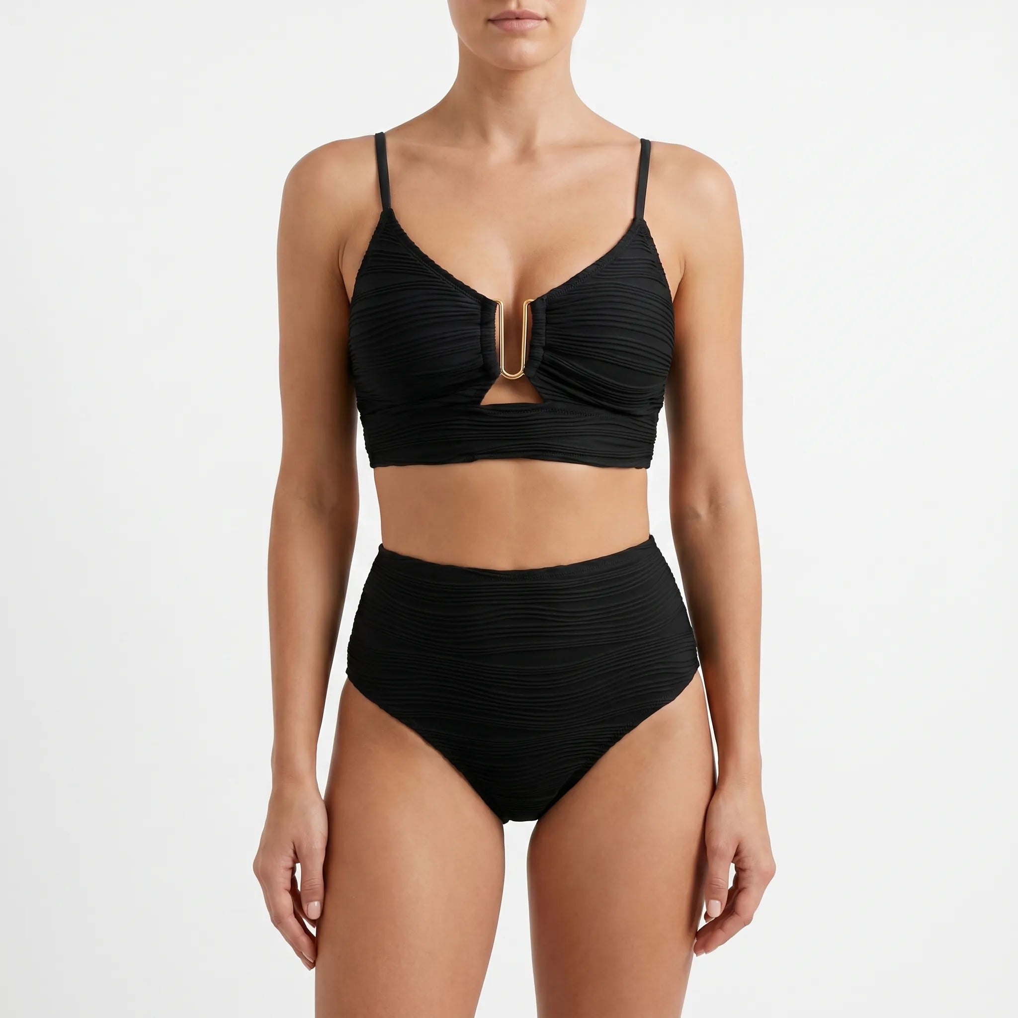 High Waist Bikini Set -  Lounging Poolside - Ormexis