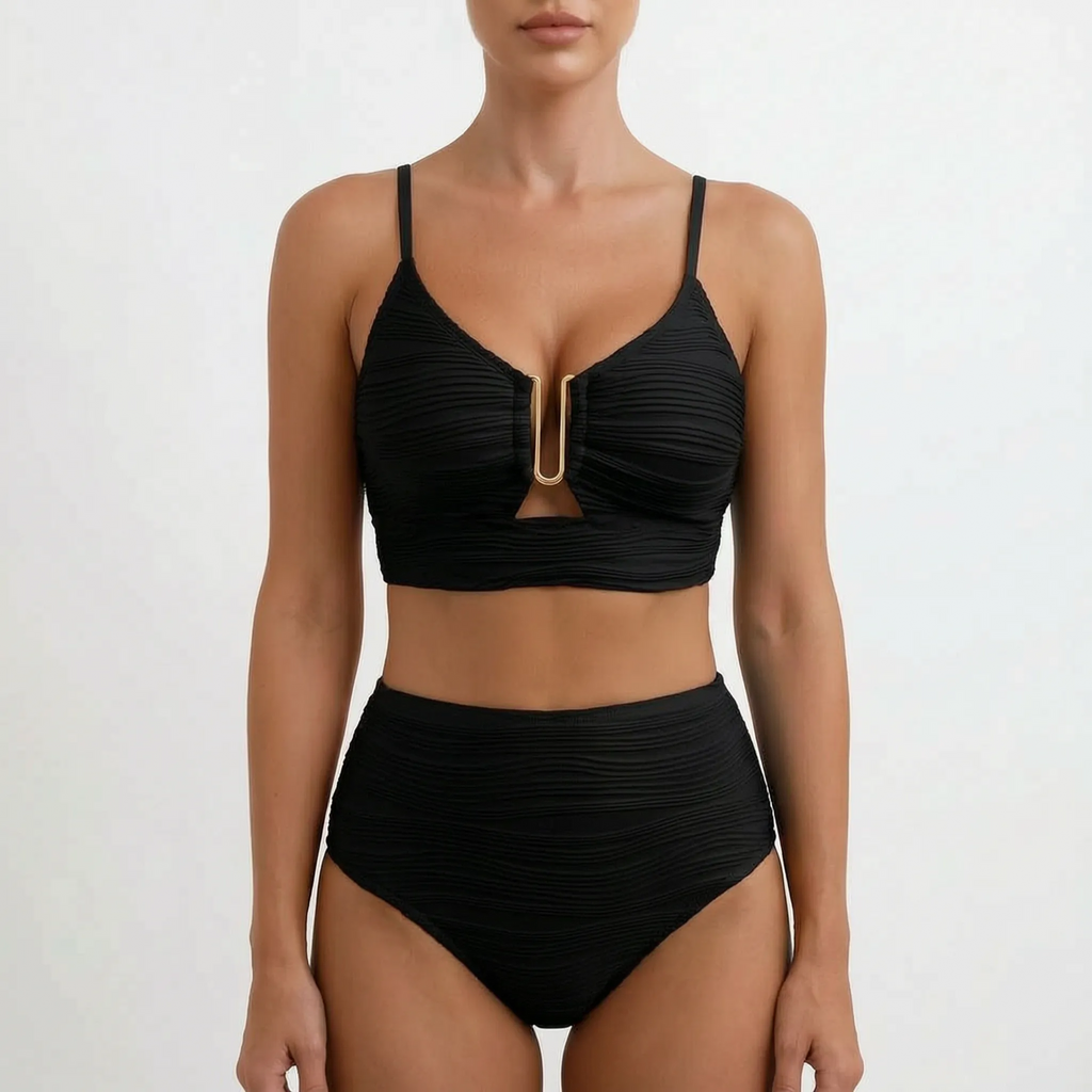 High Waist Bikini Set -  Lounging Poolside - Ormexis