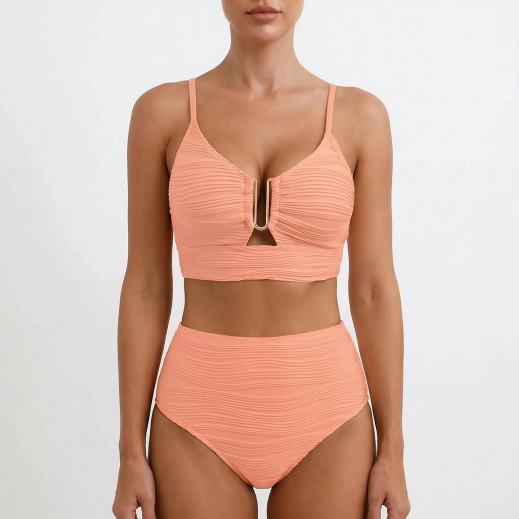 High Waist Bikini Set -  Lounging Poolside - Ormexis