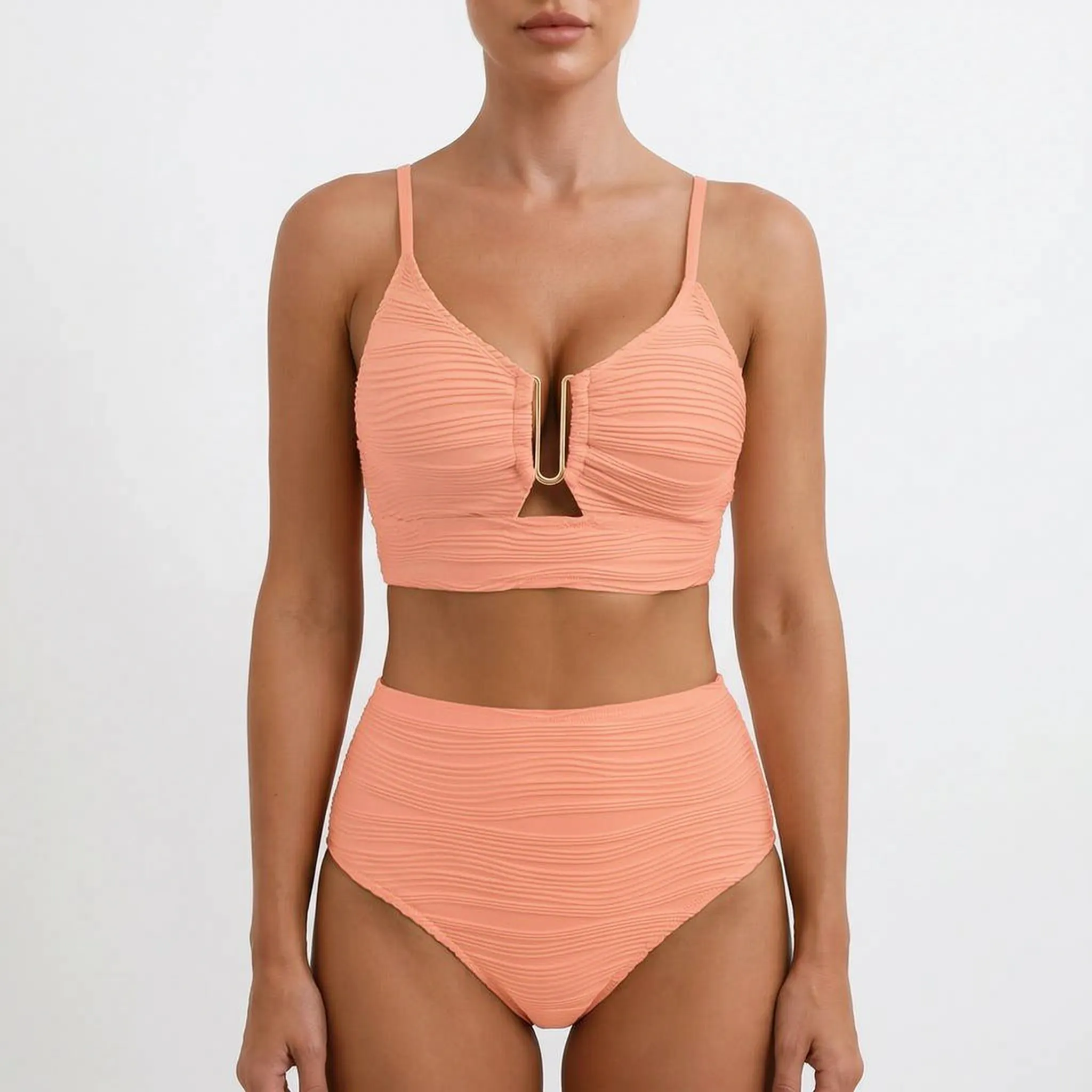 High Waist Bikini Set -  Lounging Poolside - Ormexis