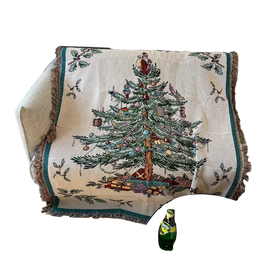 Nussknacker- und Sterne-Weihnachtsdecke aus weichem Fleece für Wärme und Komfort