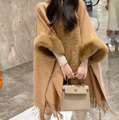 Wearable Silky-Lined Blanket Poncho For Cozy Comfort On Chilly Days