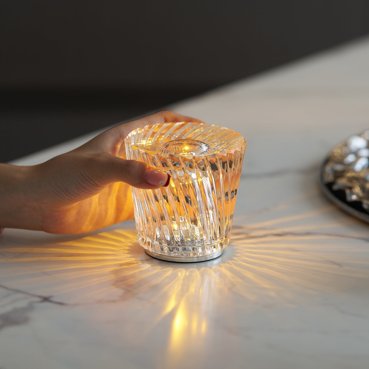 Lampă de cristal cu tăietură tip bijuterie | Ormexis