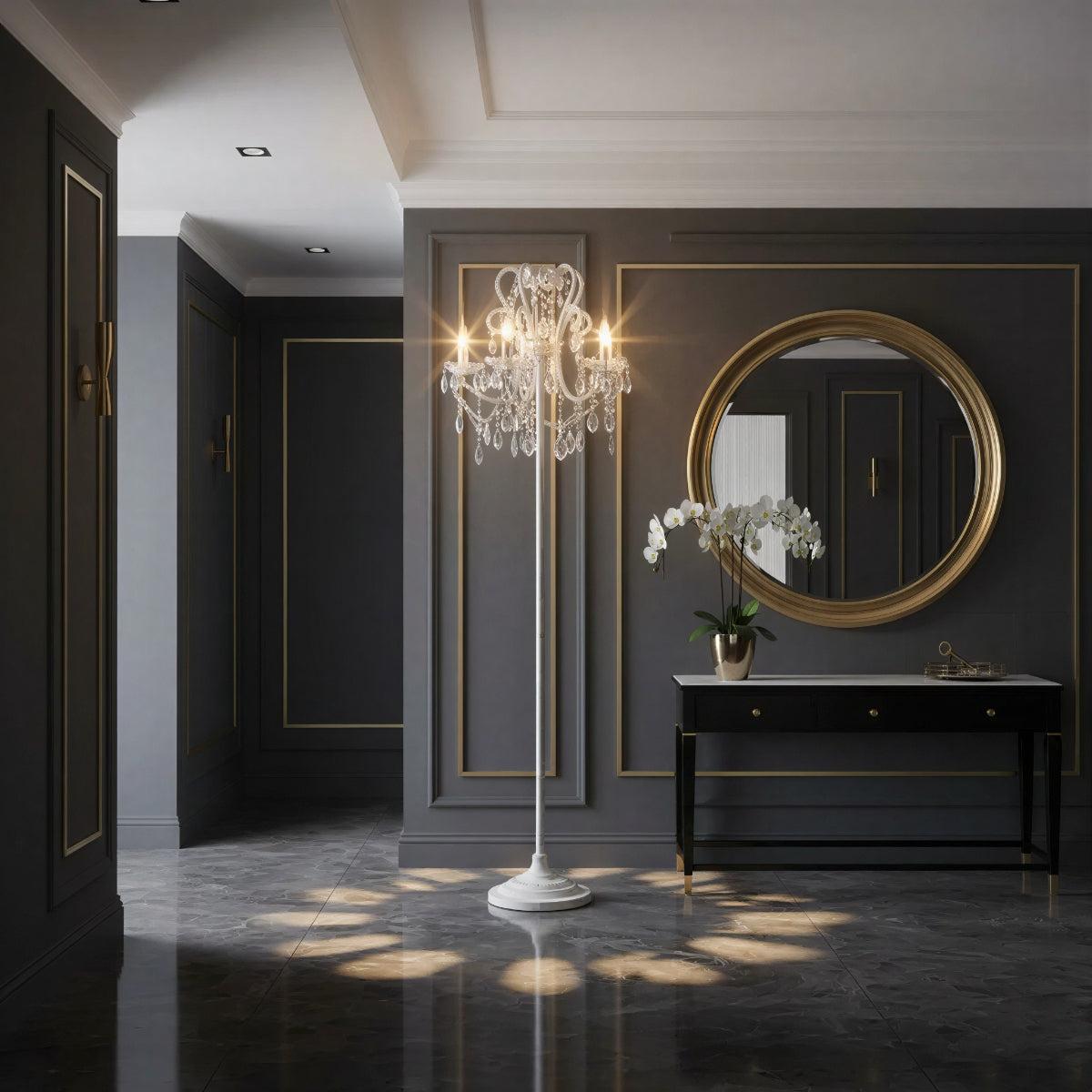 Kristall-Stehlampe fürs Wohnzimmer mit Standlicht-Design | Ormexis