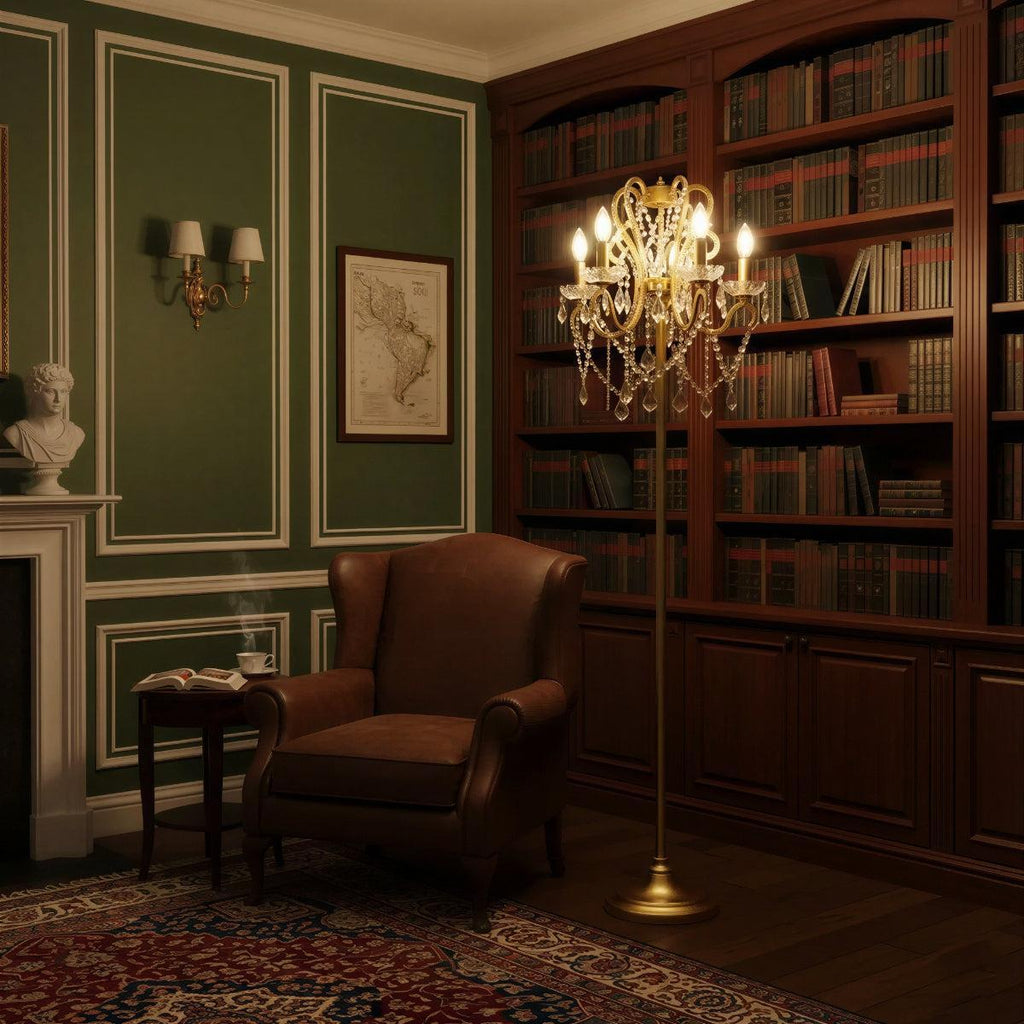 Kristall-Stehlampe fürs Wohnzimmer mit Standlicht-Design | Ormexis