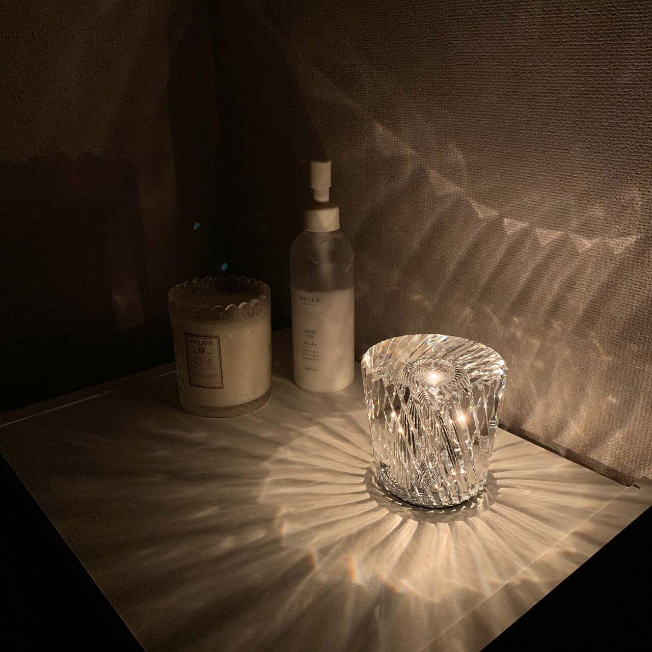 Lampă de cristal cu tăietură tip bijuterie | Ormexis