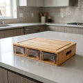 Raised Cutting Board With Drawers -  Preparing Complex Meals - Ormexis