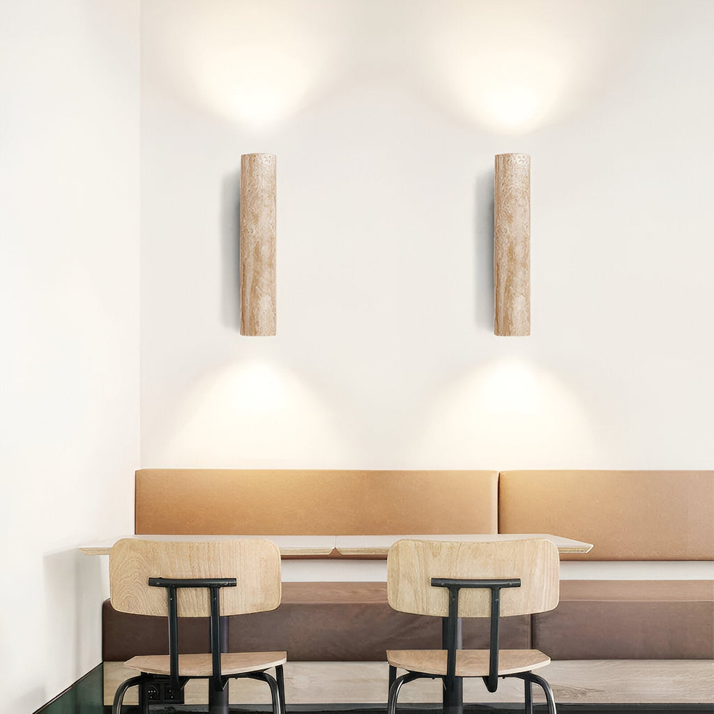 Travertine Cylinder Wall Sconce | Ormexis