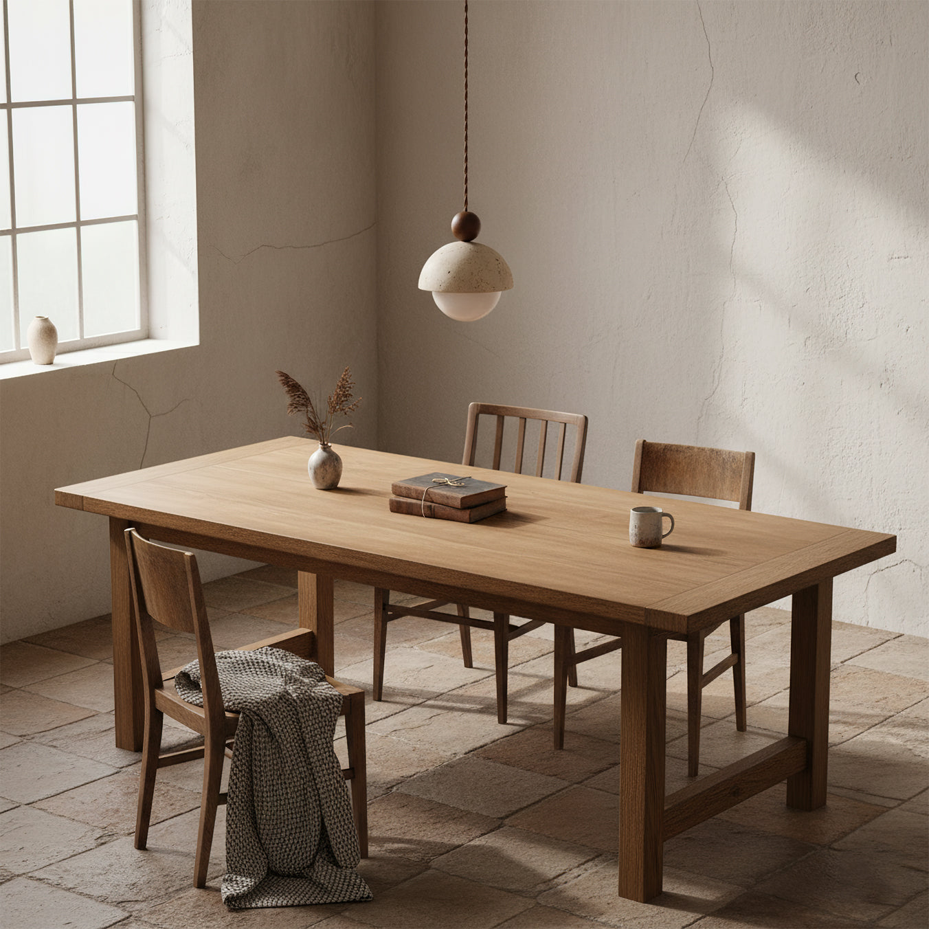 Travertine Orb Pendant Light | Ormexis