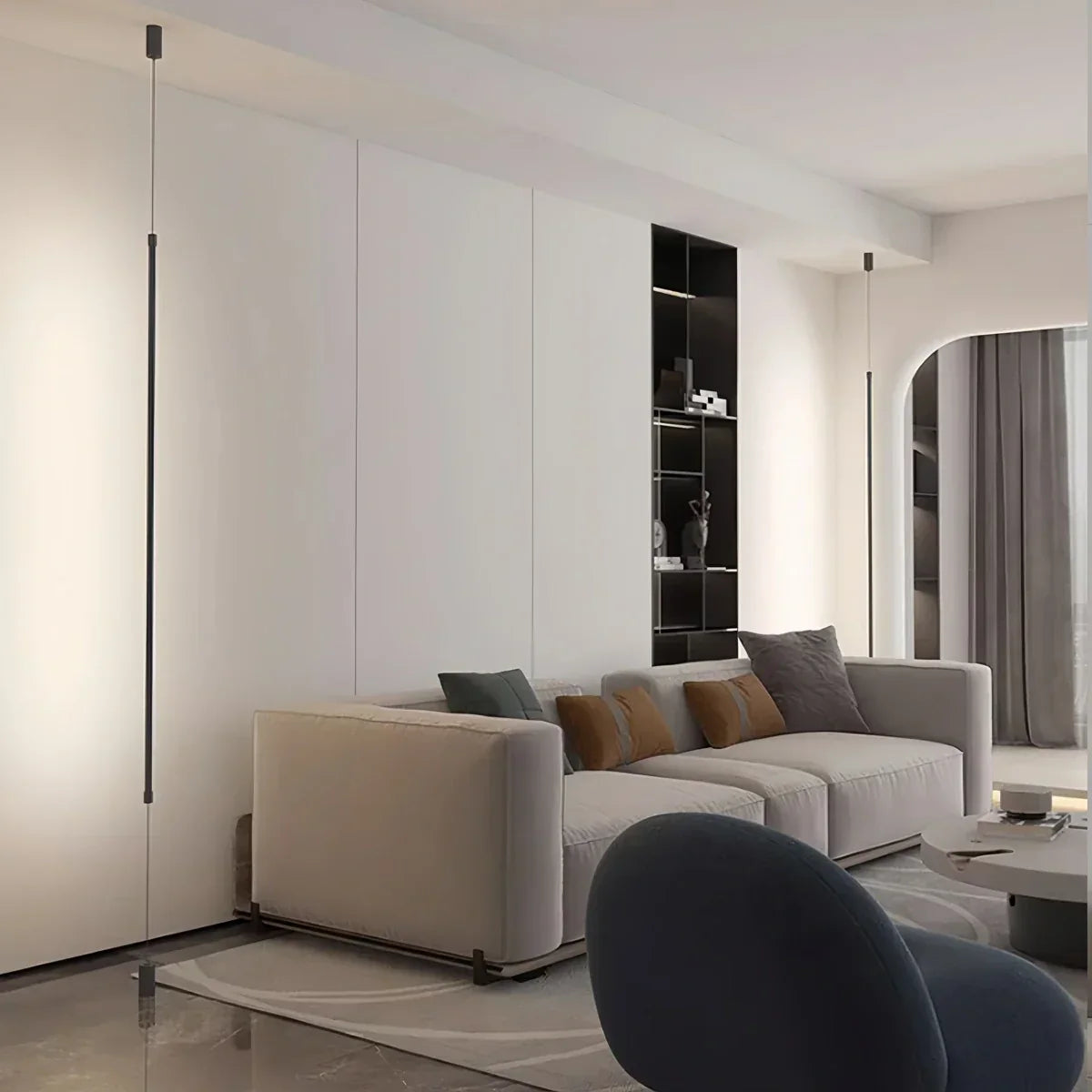 Tall Linear LED Light For Modern Interiors And Open Spaces